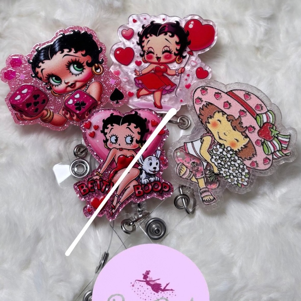 Cartoon character badge reel